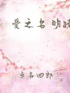 爱之名 明晓溪