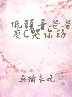 低头看爸爸是怎么C哭你的