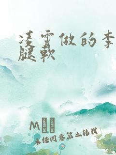 凌霄做的李尖尖腿软