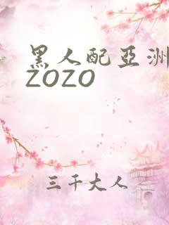 黑人配亚洲女人ZOZO