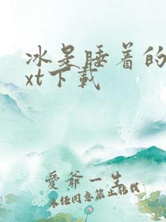 冰是睡着的水txt下载