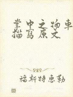 掌中之物车里震描写原文