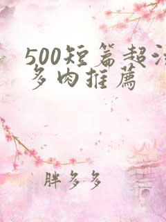 500短篇超污多肉推荐