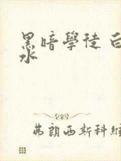 黑暗学徒 白开水