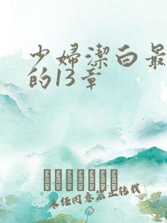 少妇洁白最刺激的13章