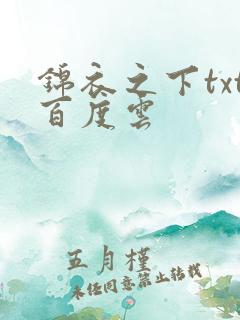 锦衣之下txt百度云