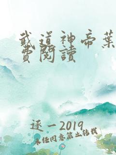 武道神帝叶辰免费阅读