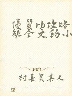 优质rb攻略系统全文的小说