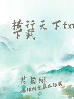 横行天下txt下载