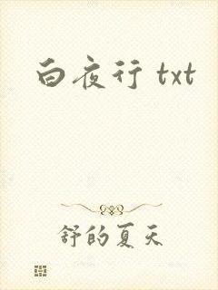 白夜行 txt