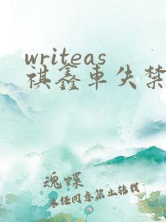 writeas祺鑫车失禁