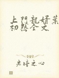 上门龙婿叶辰萧初然全文