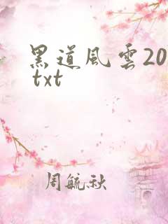 黑道风云20年 txt