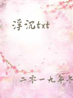 浮沉txt