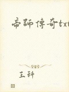 帝师传奇txt