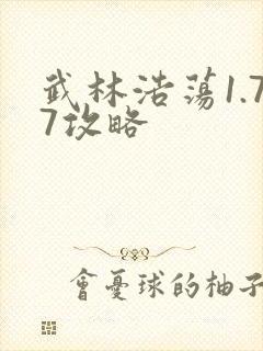 武林浩荡1.77攻略