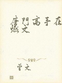 唐门高手在异世燃文