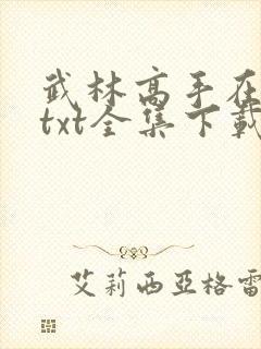 武林高手在异世txt全集下载