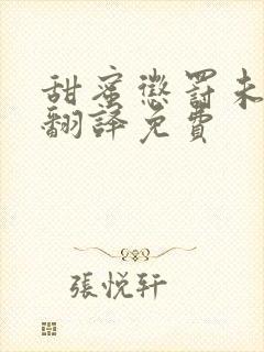 甜蜜惩罚未增删翻译免费