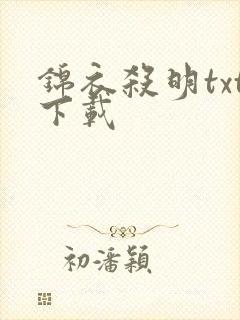 锦衣杀明txt下载