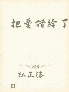 把爱错给了你