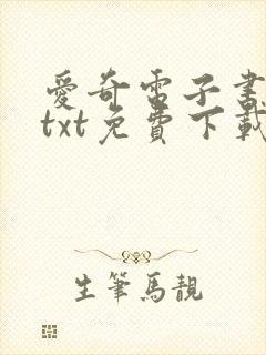 爱奇电子书下载txt免费下载