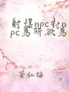 射爆npc对npc为所欲为的世界