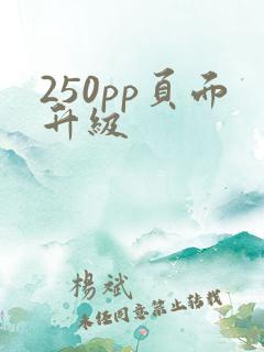 250pp页面升级