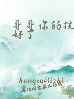 哥哥你的技术太好了