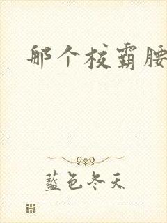 那个校霸腰好软