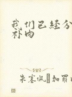 我们已经分手了补肉