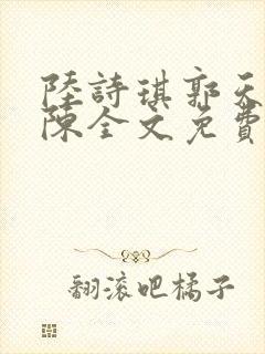 陆诗琪郭天军老陈全文免费阅读