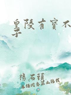 皇陵有宝不予贼子