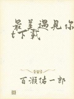最美遇见你txt下载