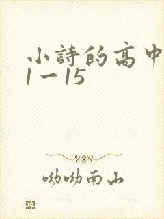 小诗的高中日记1一15