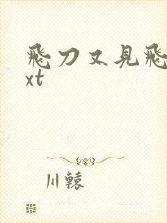 飞刀又见飞刀txt