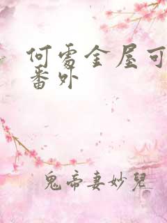 何处金屋可藏娇番外