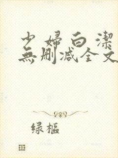 少 妇 白 洁无删减全文阅读