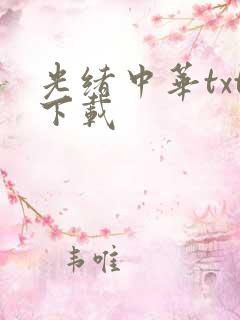 光绪中华txt下载