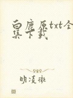 白鹿原txt全集下载