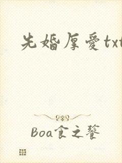 先婚厚爱txt