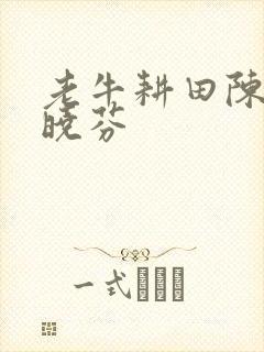 老牛耕田陈雪杨晓芬