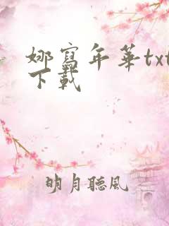 娜写年华txt下载