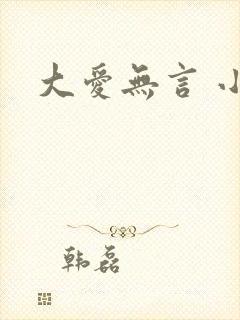 大爱无言 小说