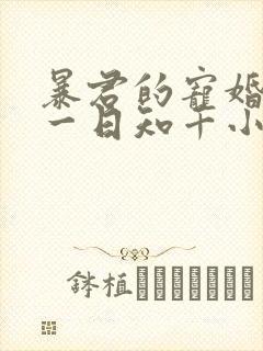 暴君的宠婚日常一日知千小说免费