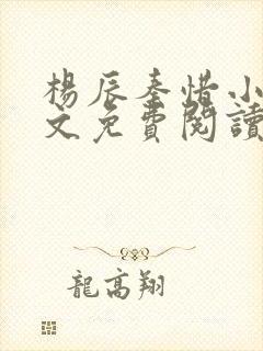 杨辰秦惜小说全文免费阅读最新