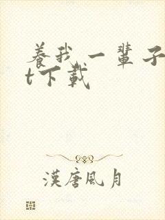 养我一辈子txt下载