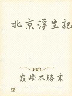 北京浮生记下载