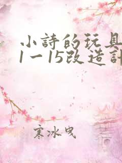 小诗的玩具日记1一15改造计划
