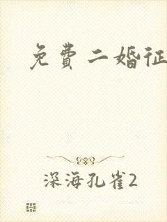 免费二婚征婚网